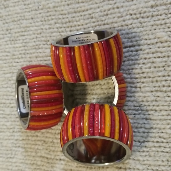 8 Crate&Barrel Napkin Rings Set - Picture 5 of 11